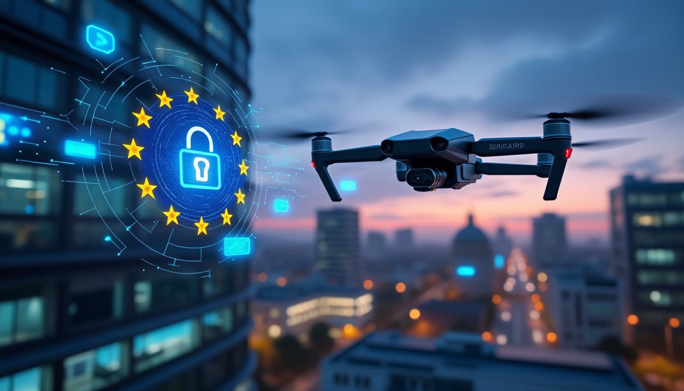 découvrez comment la législation européenne sur la cybersécurité impose le cryptage des données dans le cadre de la réglementation sur la livraison par drone, assurant la protection et la confidentialité des informations.
