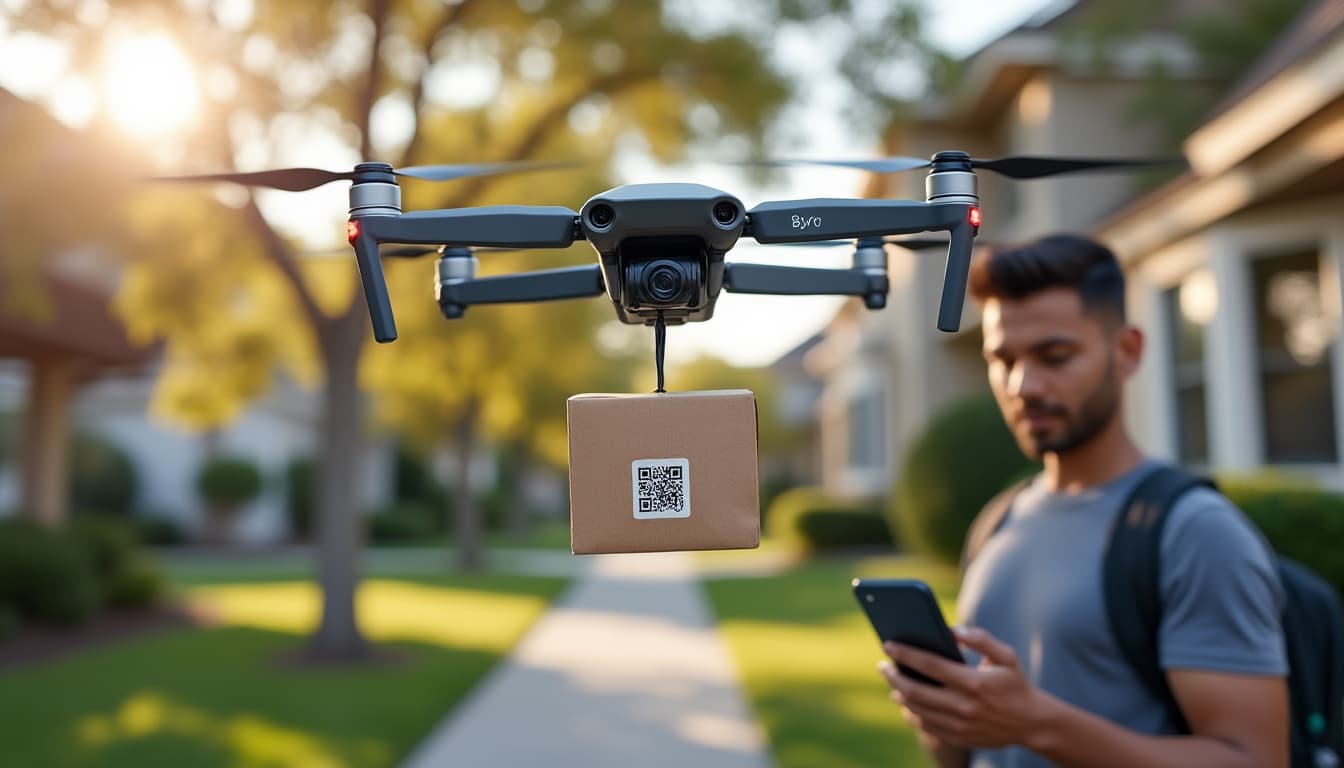le largage validé par qr code garantit la livraison sécurisée et précise au bon destinataire grâce à ce type de drone de livraison innovant.