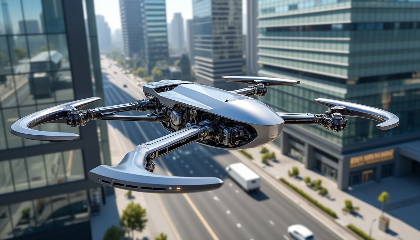 découvrez comment l'architecture tilt-rotor allie l'agilité des hélices à l'efficacité des ailes pour optimiser les performances des drones de livraison.